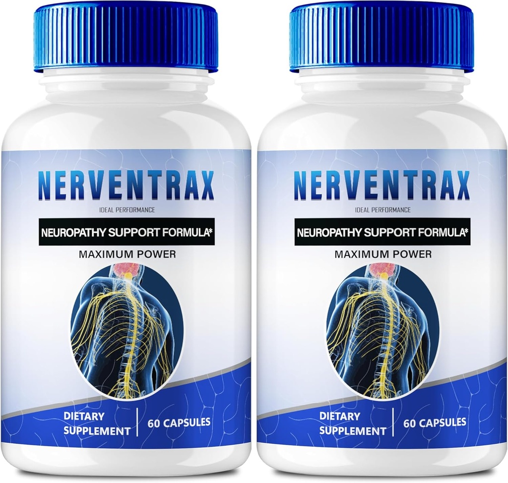 Nerventrax Brain Supplements Hukommelses- og Fokuskapsler, Nerventrax Avancerede Formel Brain Health Support Pills Maksimal Styrke Nerven Trax Alle naturlige Support Pills, Nerventrax Anmeldelser (2 Pack)