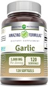 Amazing Formulas Hvidløg Supplements 124; 50 Mg koncentrat (100: 1); 5000 Mg Ækvivalent nogensinde 124; 120 Softgels • 124; Non- GMO • 124; Gluten- fri • 124; Fremstillet i USA