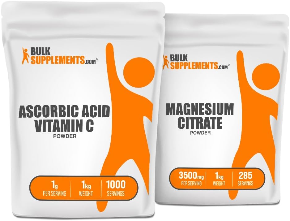 Ascorbinsyre (vitamin C) 1kg + Magnesium Citrate 1kg Bundle