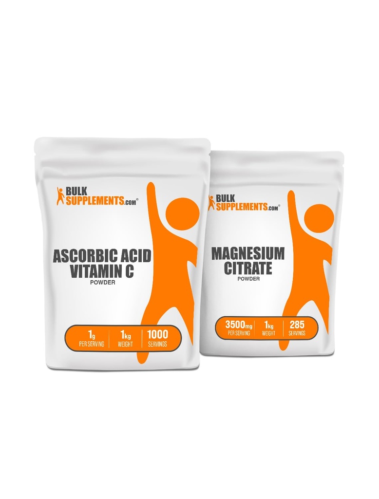 Ascorbinsyre (vitamin C) 1kg + Magnesium Citrate 1kg Bundle