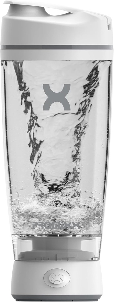 Promixx Original Shaker Flaske - Battery- drives for Glat Protein Shakes - BPA Gratis, 20oz Cup (Hvid)