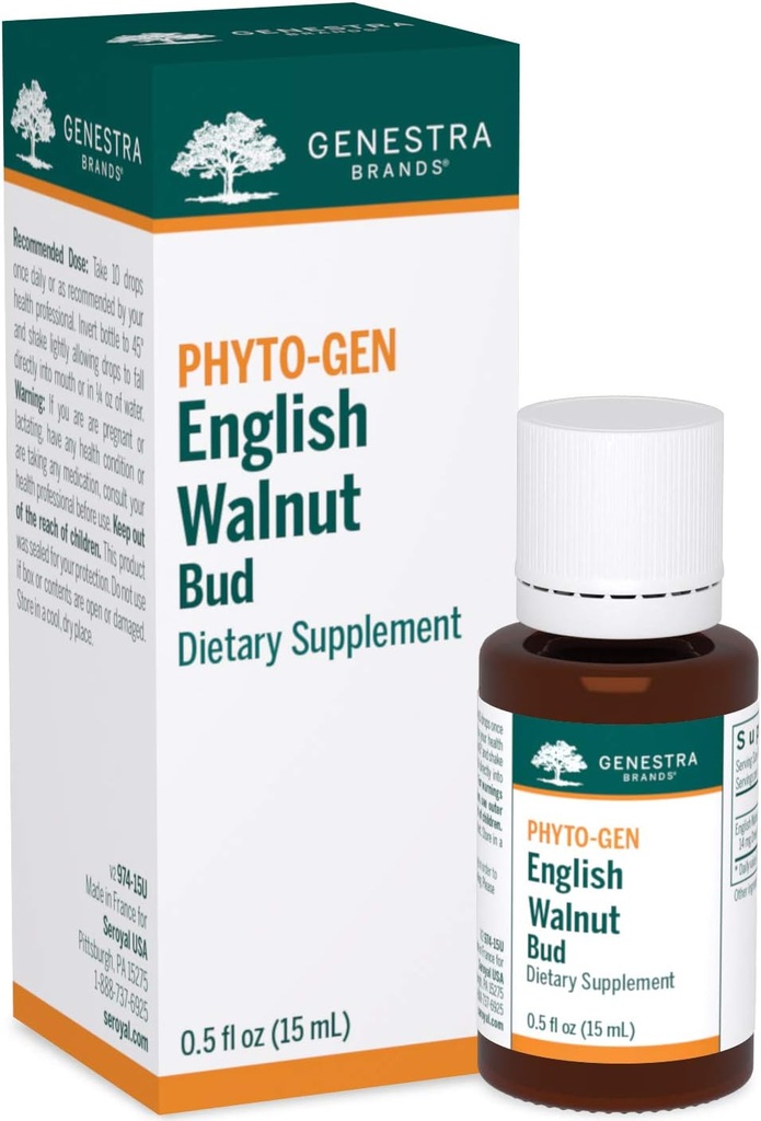 Genestra Brands English Walnut Bud | Herbal Supplement | 0.5 fl. oz.