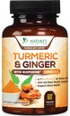 Gurkemeje Supplement 1950mg - 95% Curcuminoider med økologisk gurkemeje & Ginger, BioPerine Black Pepper til bedste absorption, Nature 's Vegan fælles støtte, Non- GMO, Flasket i USA - 60 kapsler
