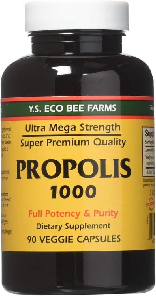 YS Eco Bee Farms Propolis 1000 - 90 Greve (pakke med 3)
