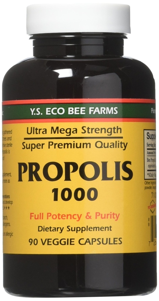 YS Eco Bee Farms Propolis 1000 - 90 Greve (pakke med 3)