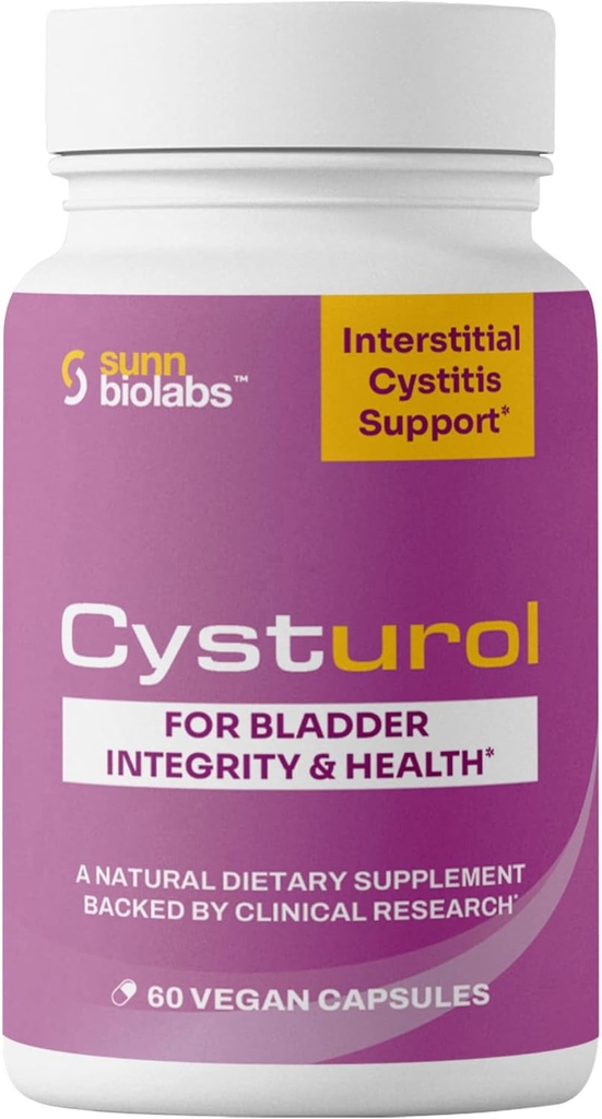 CYSTUROL | Bladder Formula SUPPORT FOR INTERSTITIAL CYSTITIS (IC) and Painful Bladder Syndrome | Clinically Researched | Less Flares & Urgency | Potent | Premium Bladder Support for Women