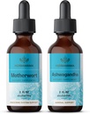 HERBAMAMA Herbal Liquid Drops Kit - Bundle of Motherwort Extract & Ashwagandha Tincture 2 fl oz - Vegan, non-GMO, Sugar & Alcohol- Free - 2 Pack