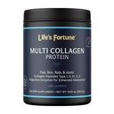 Multi Collagen Peptider Type I, II, III, V & X Hydrolyzed Protein Powder - Grass- Fed, Blend med fordøjelsesenzymer - for hud, hår, negle, Joints & Gut Health, Unflavored