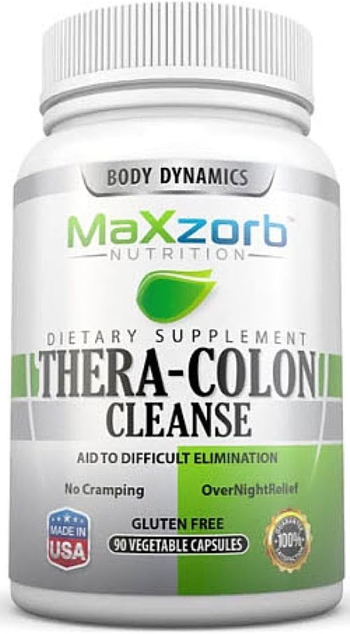 MaXzorb Nutrition Maxzorb Thera- Colon Cleanse: Gentle fordøjelsesstøtte til en sundere, afbalanceret livsstil - 90 kapsler