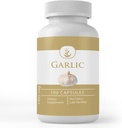 Pure Original Ingredienser Hvidløg Kapsler, (100 Kapsler) Altid Pure, Ingen tilsætningsstoffer eller Fillers, Lab Verified
