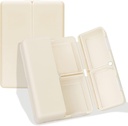 FEDY Daily Pill Organizer, 7 Compartments Portable Pill Case Travel Pill Organizer, [Folding Design] Pill Box for Purse Pocket til at holde vitaminer, torsk leverolie, kosttilskud og medication- White
