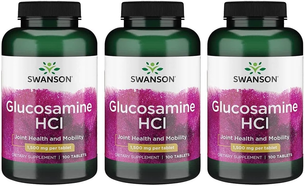 Swanson Glucosamin Hcl 1500 Milligram 100 Tabs (3 Pack)