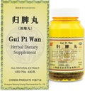 GUI- Pi Wan Herbal Supplement Pill 480 Ct (60 Tjenester, Economy Størrelse) - Traditionel kinesisk Formel for milt support