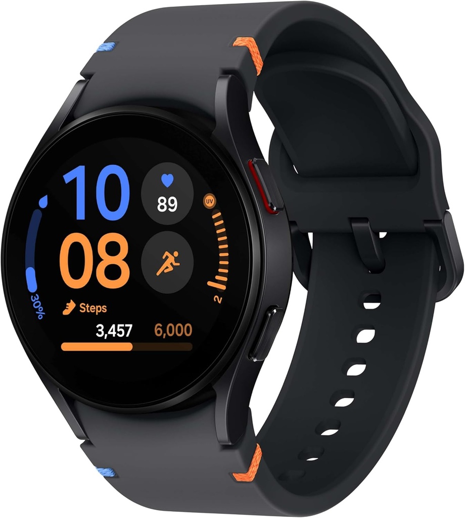 Samsung Galaxy Watch FE 40mm Bluetooth AI Smartwatch w / Fitness Tracking, BIA Sensor, Personaliserede HR zoner, Heart Rate Tracker, Sleep Monitor, 2024, Black [US version, 1Yr producent garanti]