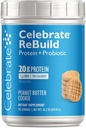 Fejre Vitamin Rebuild Protein Powder med Probiotika & Prebiotika - 20g Whey Isolate Protein, High Fiber, for Post Bariatric Kirurgi Patienter - PB Cookie (15 Servere)