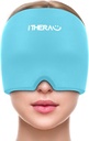 iTHERAU Migræne Relief Cap, Lindrende Hovedpine Hat, Gel Ice Pack Head Wrap med varm og kold terapi, Hovedpine Relief Cap for Sinus, Puffy Eyes, Spænding og Stress Relief Blå