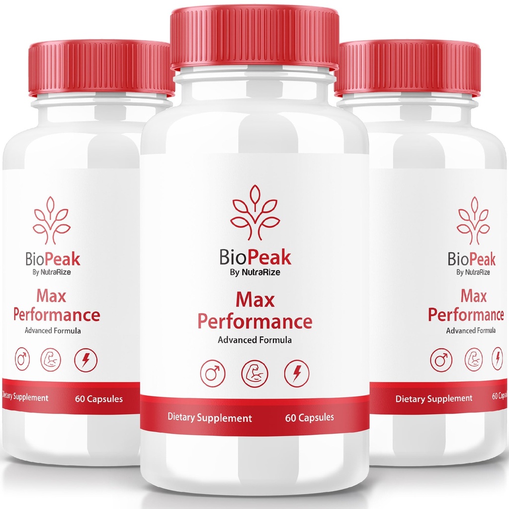 NutraRize (3 Pack) Biopeak Mænd Enhancement piller, Biopeak mandlige kapsler, Alle naturlige supplement til Max ydeevne og samlede sundhed, Officiel Bio Peak Pastillas Anmeldelser (180 Kapsler)