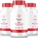 NutraRize (3 Pack) Biopeak Men Enhancement Pills, Biopeak Male Capsules, All Natural Supplement for Max Performance and Overall Health, Official Bio Peak Pastillas Reviews (180 Capsules)