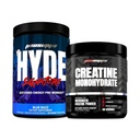 PROSUPPS Hyde Signature Vedvarende energi Pre- workout, Blå razz - 60 Servere, og Creatin 300 Bundle