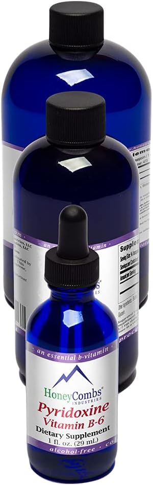 Vitamin B6 (Pyridoxin) Drops - Flydende Vitamin B Drops til naturlige hjernefunktion Support, Blod Fartøjer & Immunstøtte - Flydende Vitamin Food supplement - Alkohol- Gratis Health Supplement (16 Fl Oz)
