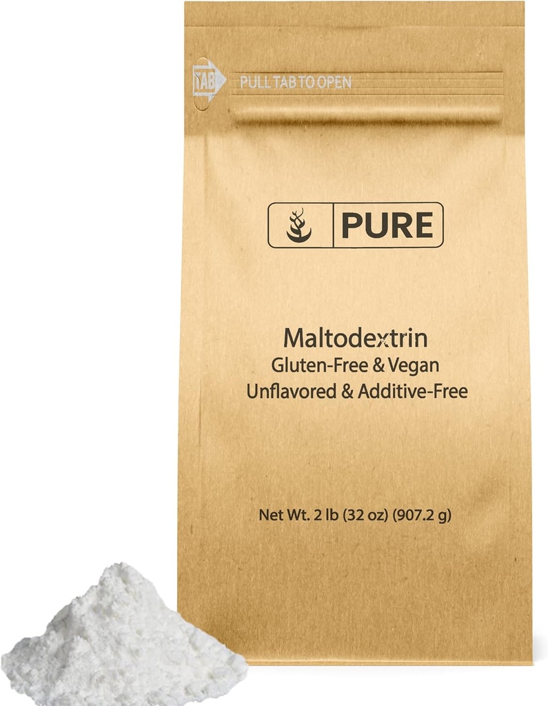 PURE ORIGINALSKE INGREDIENSER Maltodextrin (2 lb) Binder & Thickener, Unflavored, Ingen tilsætningsstoffer