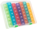 e- Pill 7 gange en dag x 7 dag Clear Weekly Pill Organizer, Vitamin, og Medicin Pillbox (Rainbow)
