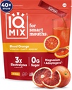 IQMIX Hydration Electrolyte Powder - 4-in-1 Formel til Hydration, Mental Klarhed, Mood og Inddrivelse - Sukkerfri drik mix, Keto, Magnesium L- Threonate, Lions Mane - 40 Count Blood Orange