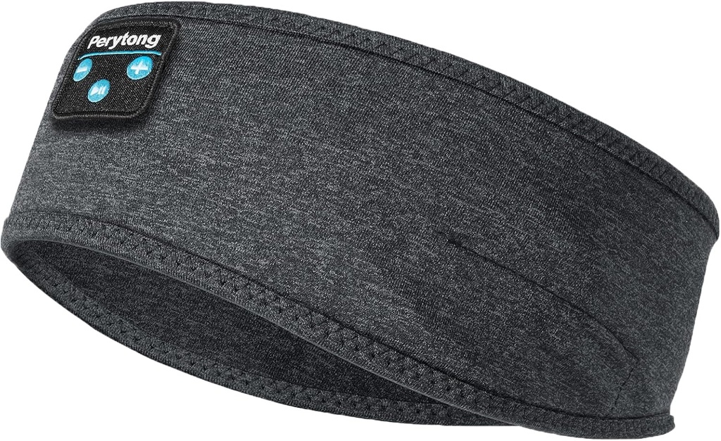 Perytong Ny Sovehovedtelefoner Bluetooth Headband, Trådløse bløde sovende hovedtelefoner med Ultra-Thin højttalere Perfekt til Side Sleepers, Løbetræning, træning, jogging, Yoga, Rejser