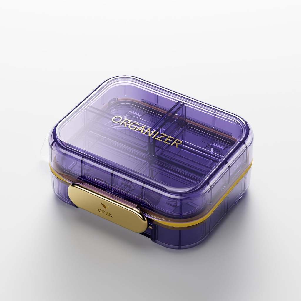 Bexeen Medicin Pill Organizer Rejser Cute Pill Container Lille Pill Box til purse Mini Pill sag Portable Vitamin Holder Organizer Compact rejse størrelse Medicin Daglig Pocket Farmaci til supplement