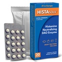 HISTAsolv Extra Strength DAO Enzyme Supplement for Histamin Food Intolerance - Eases fordøjelsesbesvær - Patenteret Tech - Made in Austria - 30 Pack