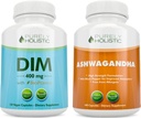 Rent holistisk Dim 400mg & Bioperine + Organic Ashwagandha 1300mg Bundle - 330 Veganske kapsler - Lavet i USA