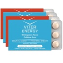 Viter Energy Coffeined Gum 60mg Koffein, B Vitaminer, Guarana, Sugar Free. (Variety, 12pcs, 4 Pack)