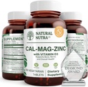 Natural Nutra Calcium Magnesium Zinc with Vitamin D3 - CMZ Supplement | Bone Strength, Immune Support, Muscle & Nerve Health - Cal-Mag Zinc Supplement - Digestion Support - 100 Tablets (Pack of 3)