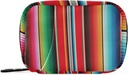 Pfrewn Pill Organizer sag Mexicansk farverige striber Serape rejse Pill Box med lynlås 7 dag Portable små ugentlige Vitamin Medicin supplement Holder Pouch taske til kvinder Mænd