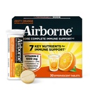 Airborne 1000mg C-vitamin med D-vitamin & zink, sukkerfri multivitamin immuntilskud, antioxidanter Vitamin A C & E, 30 effervescent tabletter, Zeress Orange Flavor