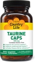 Country Life Taurine Supplement 500mg - Understøtter kardiovaskulære og nervesystem - 100 kapsler
