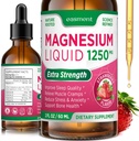 Magnesium Glycinat og citrat Væske til kvinder: 1250mg Magnesium, B6-vitamin, D3, K2, & L- Theanin til muskelafslapning, Sleep Support & Samlet Wellness af kvinder og mænd (2 Fl Oz (pakke med 1))