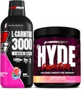 PROSUPPS L- Carnitin 3000 Stimulant Free Liquid Shots (31 Serveringer, Berry) og Mr. Hyde Signature Series Pre- Workout Energy Poweded Drikke (30 Serveringer, Watermelon) Bundle