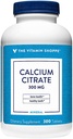 Calcium Citrate 300mg - Mineral Essential for sunde knogler & tænder, Godt Absorberet Form of Chelated Calcium - 100% fra Citrate & Diaclium Phosphat (300 tabletter) af Vitamin Shoppe