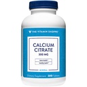 Calcium Citrate 300mg - Mineral Essential for sunde knogler & tænder, Godt Absorberet Form of Chelated Calcium - 100% fra Citrate & Diaclium Phosphat (300 tabletter) af Vitamin Shoppe