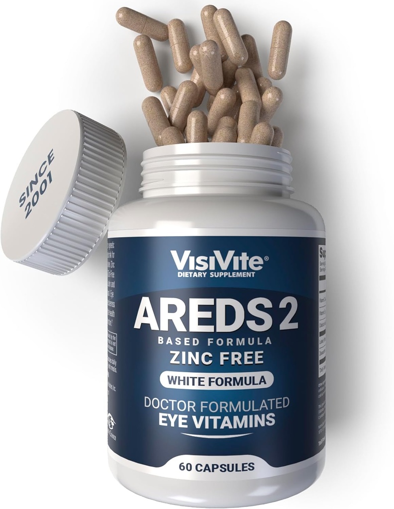 Zink Free AREDS 2 Eye Vitaminer - Zink Free Eye Vitaminer - Zeaxanthin Plus Lutein Eye Vitaminer - Soy- Free VCaps - Ingen zink og kobber
