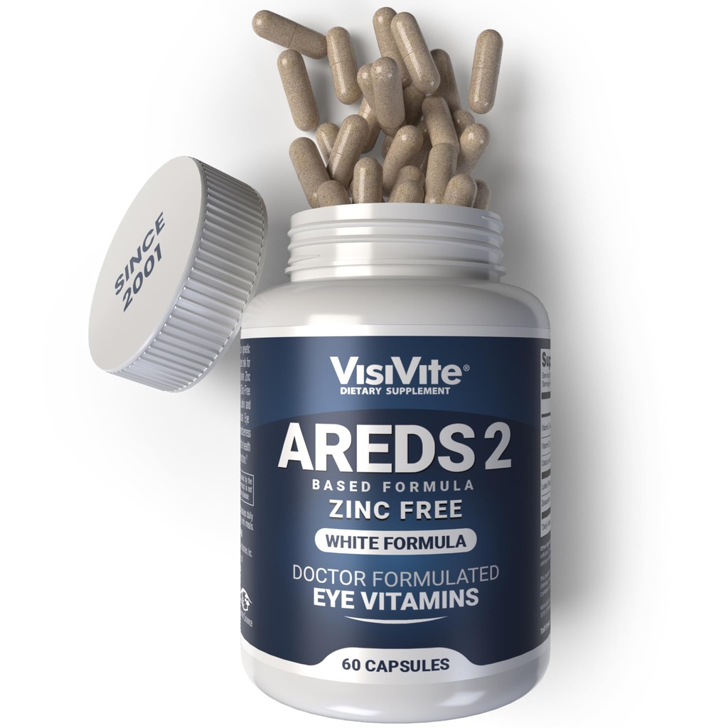 Zink Free AREDS 2 Eye Vitaminer - Zink Free Eye Vitaminer - Zeaxanthin Plus Lutein Eye Vitaminer - Soy- Free VCaps - Ingen zink og kobber