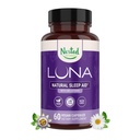 Nested Naturals Luna Sleep Aid - Non-Habit Forming Natural Sleeping Pills for voksne med naturligt behårede ingredienser - Valerian Root, Melatonin, Kamille, Lemon Balm, og mere - 60 Veganske kapsler