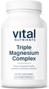 Vital Nutrients Triple Magnesium Complex Supplement Note 124; Vegansk Magnesium Glycinat, Malat & Oxide 250mg