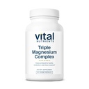Vital Nutrients Triple Magnesium Complex Supplement Note 124; Vegansk Magnesium Glycinat, Malat & Oxide 250mg