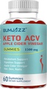 Keto ACV Gummies Boost Mаtabolism med Apple Cider Vinegar Keto kosttilskud - Gluten- Free - Formel for mænd og kvinder - 1500mg - 60 tællinger