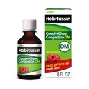 Robitussin Hoste og Bryst Congestion DM, Hoste suppressant og Expectorant, Raspberry Flavor - 8 Fl Oz flaske