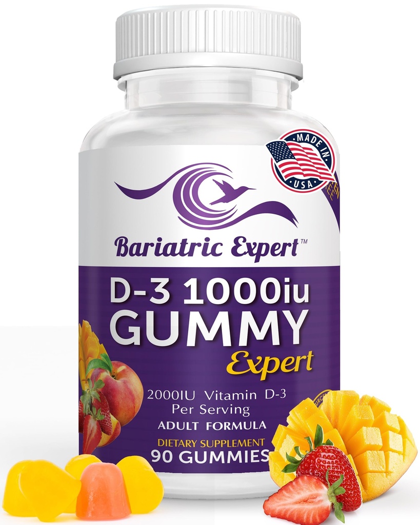 Bariatric Expert D3 Vitamin - Fast- smeltning Kosttilskud til voksne Post Bariatric Kirurgi, 90 Tæl