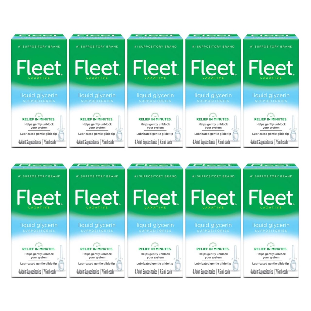 Fleet Liquid Glycerin Suppposials, 4 Greve (pakning med 10)