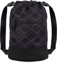 Flex Cinch Løbegang Gym taske til kvinder med Graphic Designs.124; Holdbar Lightweight Gym Cinch Tasker DB124; Great for Gym taske, Rejser, og Overnight DB124; Sort / Rose - Geometrisk